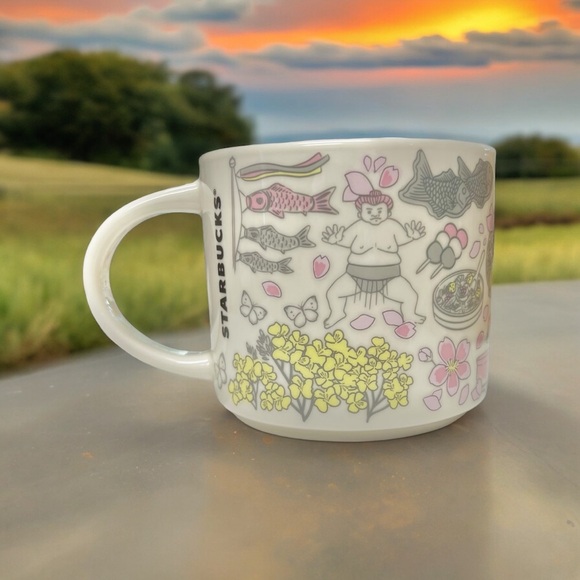 Starbucks Japan Been There Spring Sakura Coffee kawaii Mug Cup 14oz Collectible - Picture 13 of 15